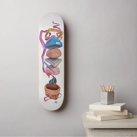 Implant Skateboard - Artprint on Skatedeck